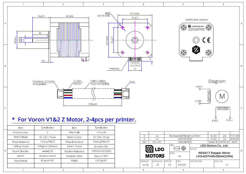 LDO Voron 2.4 Motor Kit