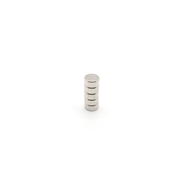 5x neodymium cylinder magnet 6x3mm (N52)